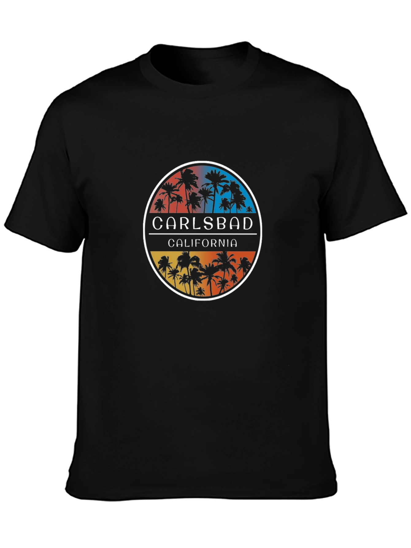 Carlsbad California Palm Tree Graphic T-Shirt