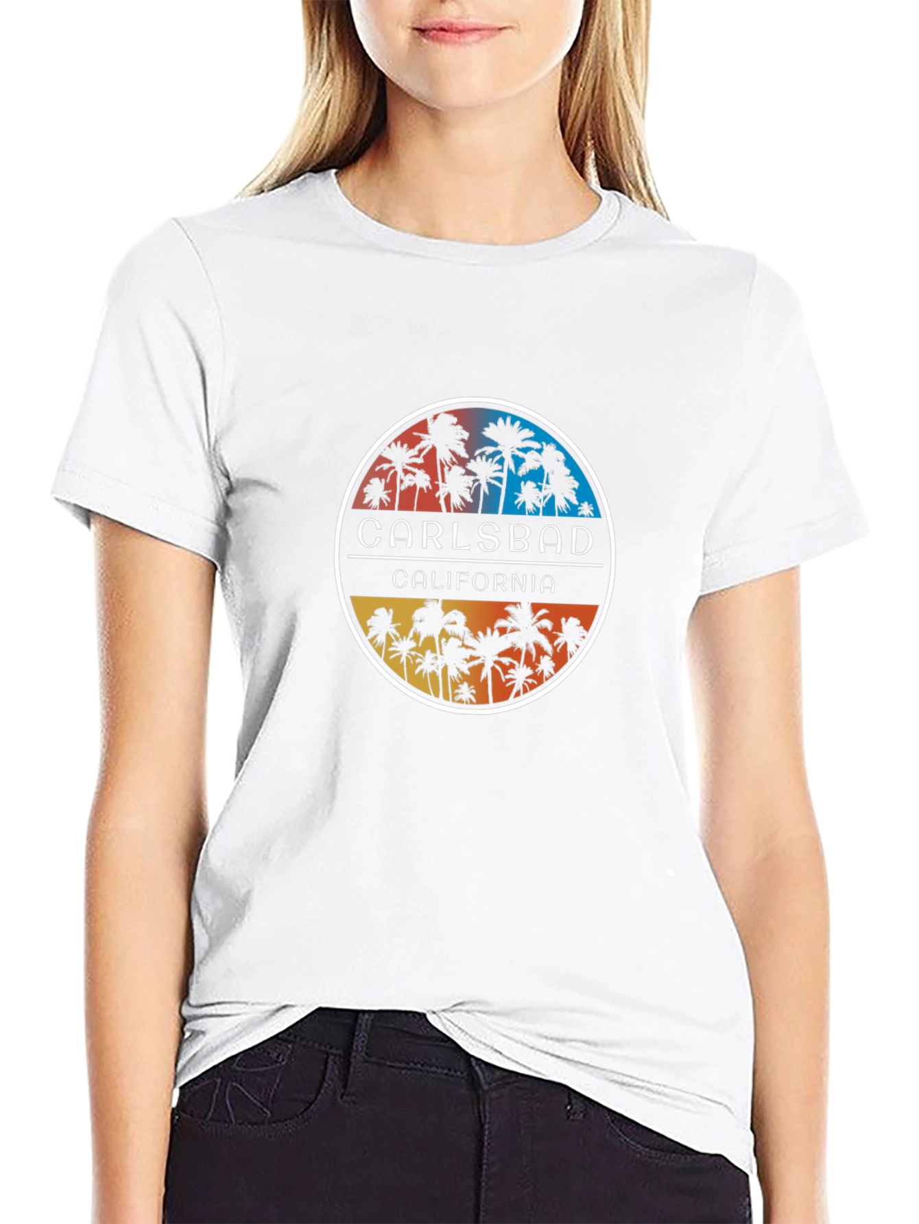 Carlsbad California Palm Tree Graphic T-Shirt