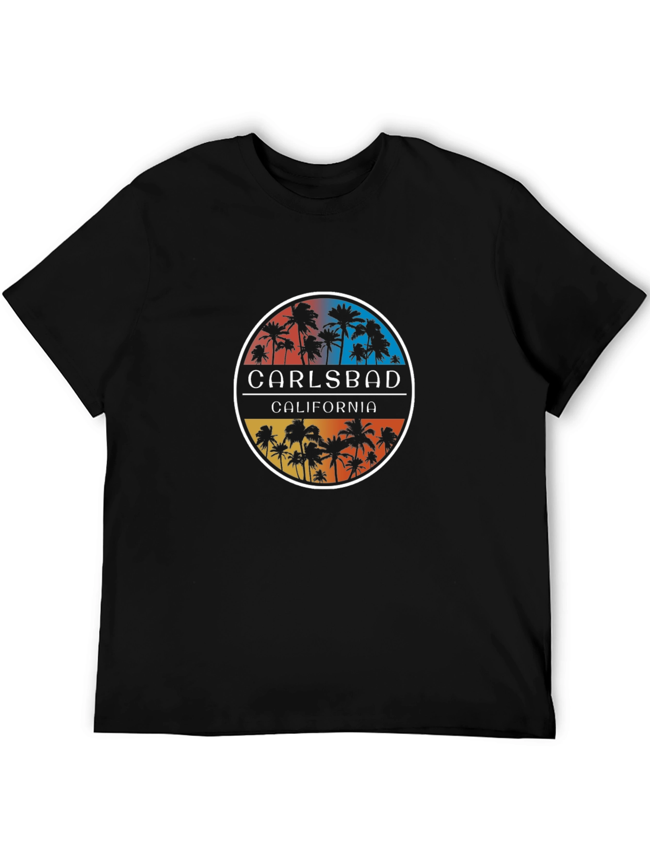 Carlsbad California Palm Tree Graphic T-Shirt