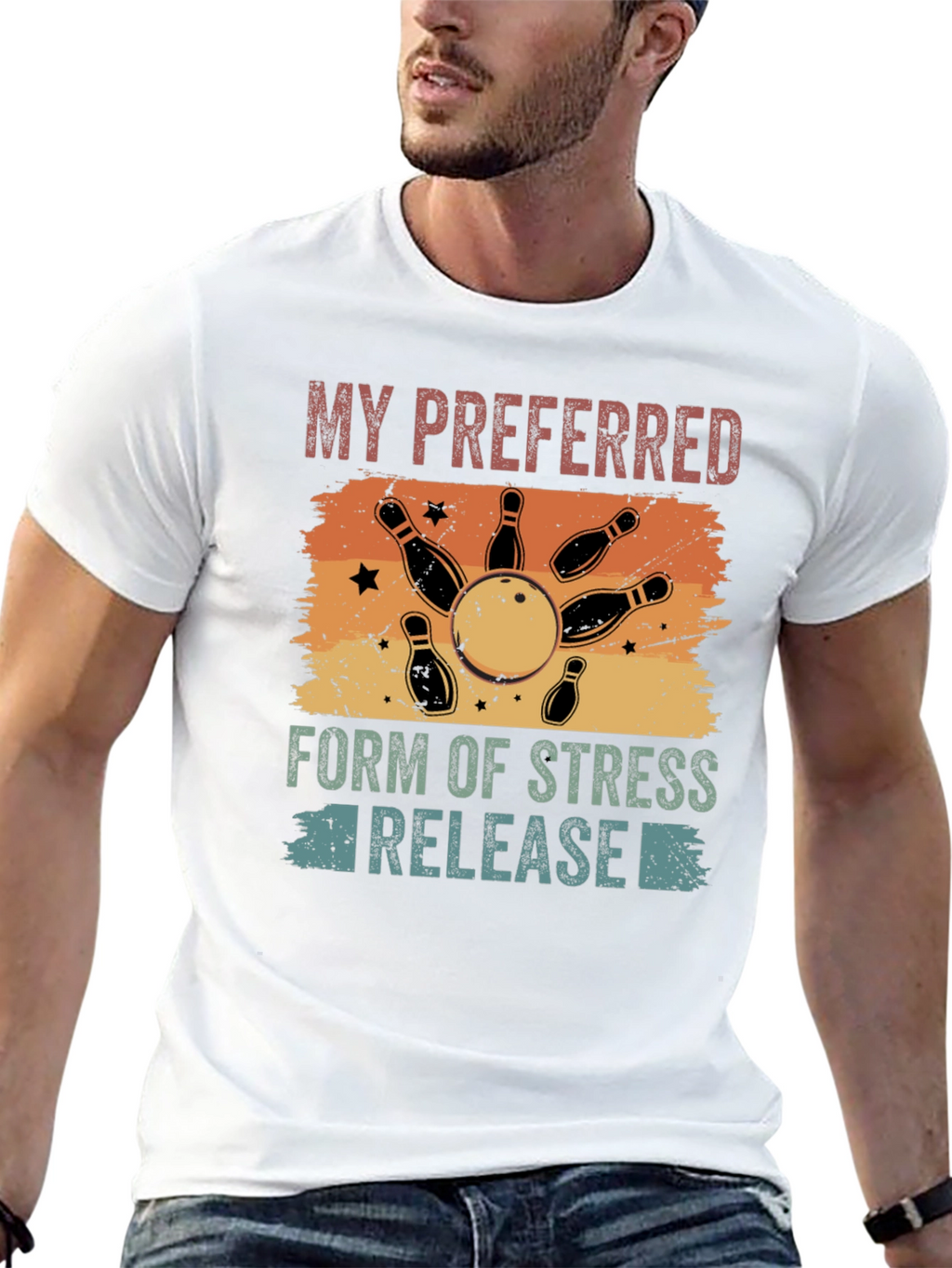Bowling Stress Relief Graphic Tee