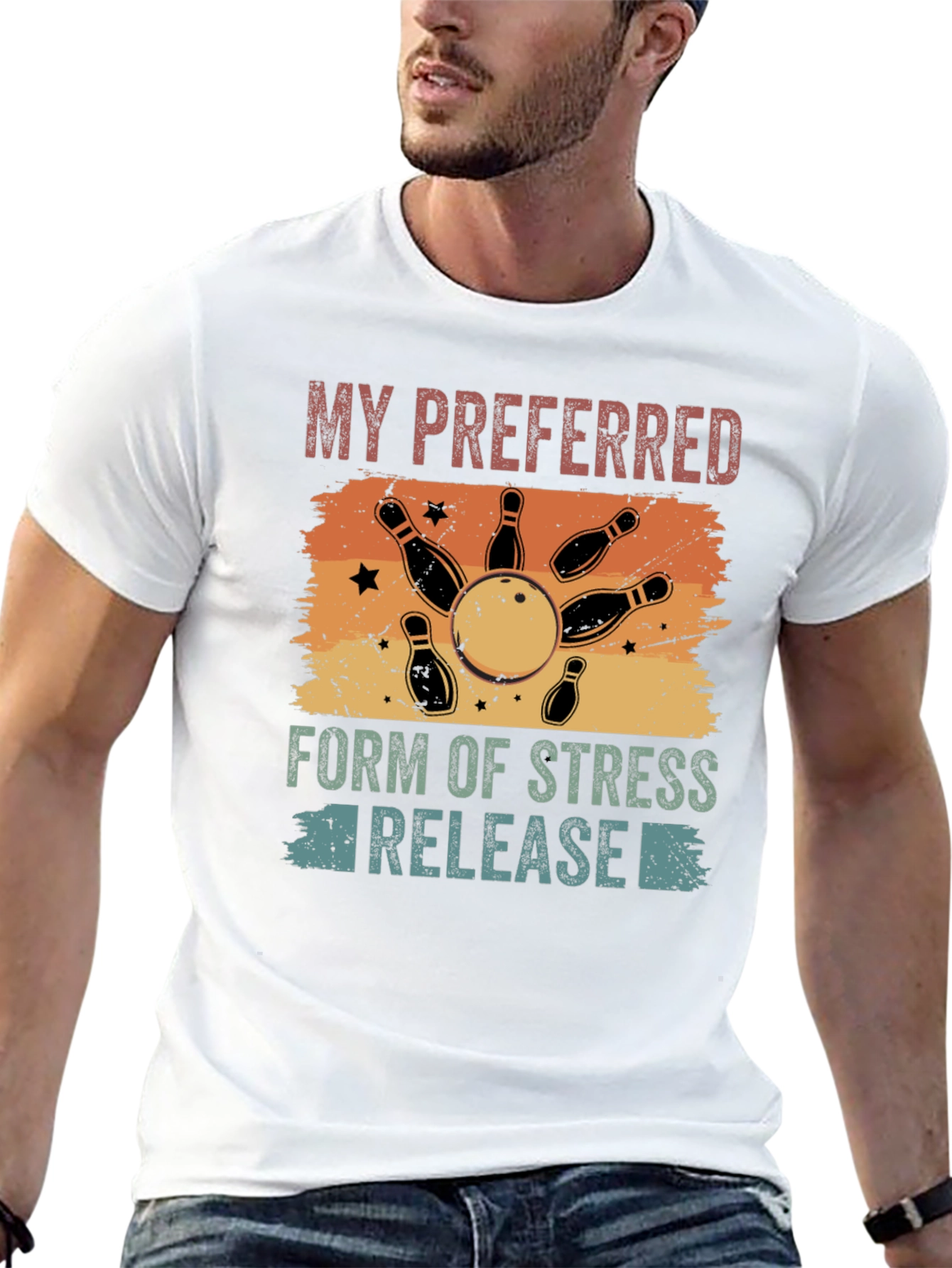 Bowling Stress Relief Graphic Tee