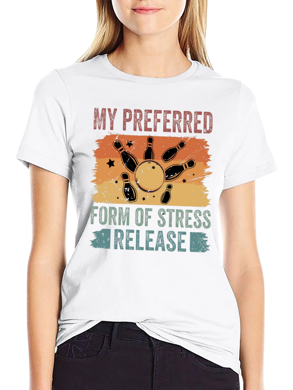 Bowling Stress Relief Graphic Tee
