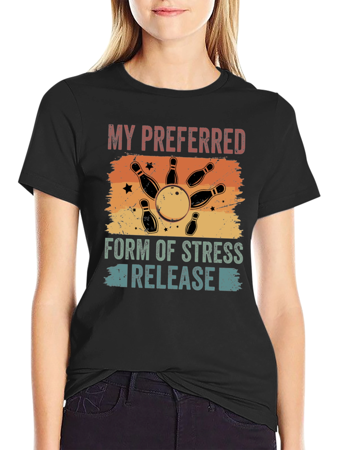 Bowling Stress Relief Graphic Tee