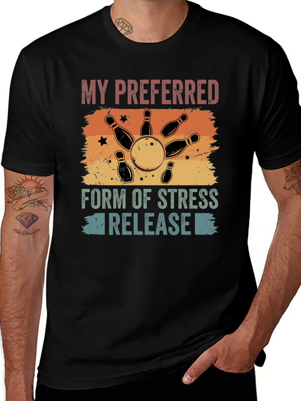 Bowling Stress Relief Graphic Tee