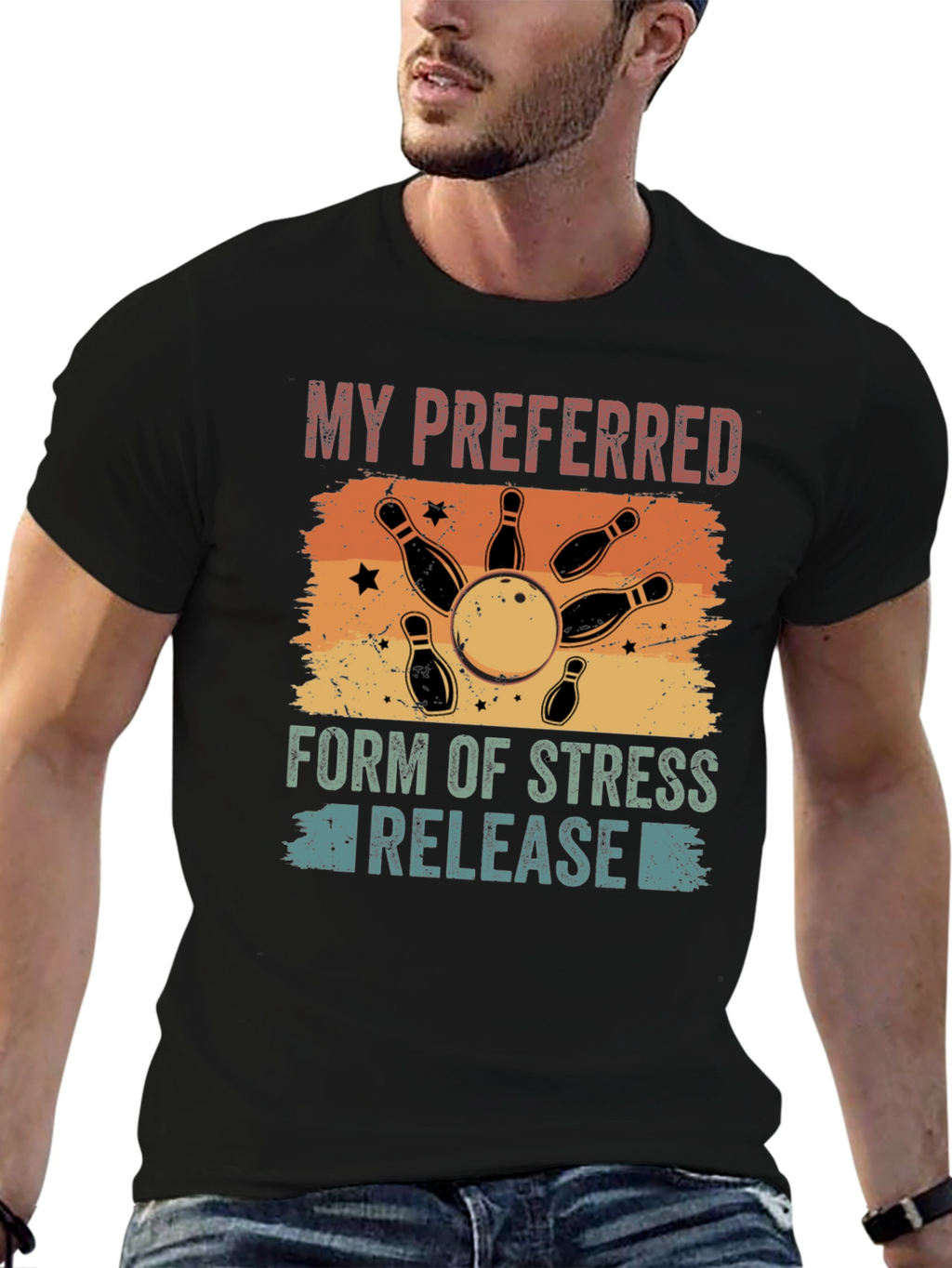 Bowling Stress Relief Graphic Tee