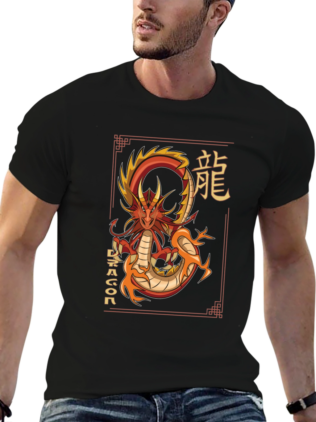 Dragon Graphic T-Shirt - Asian Style