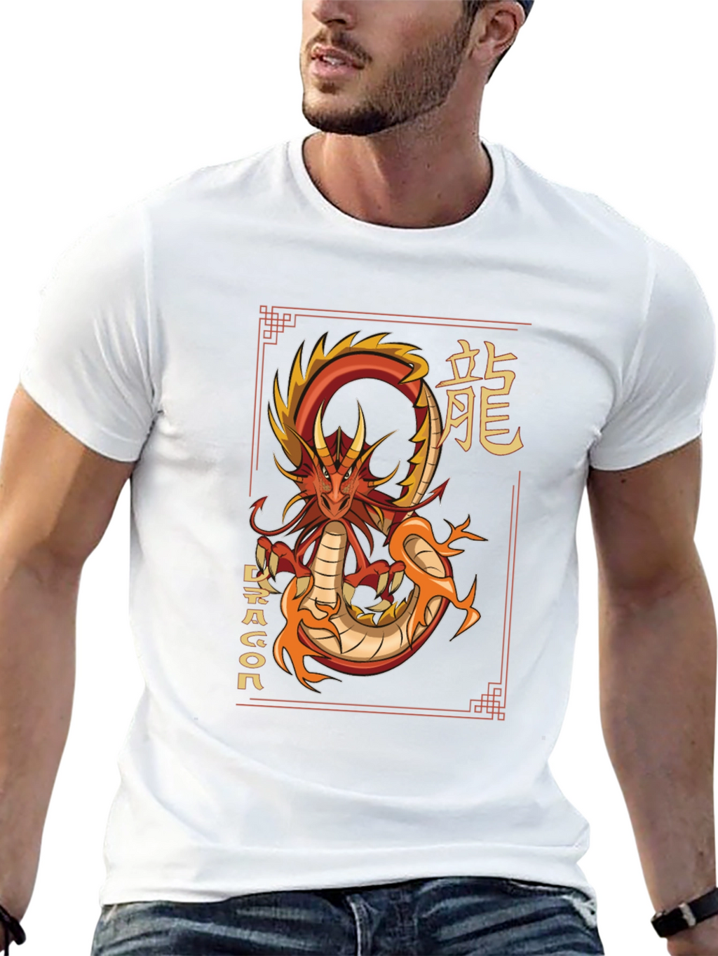 Dragon Graphic T-Shirt - Asian Style