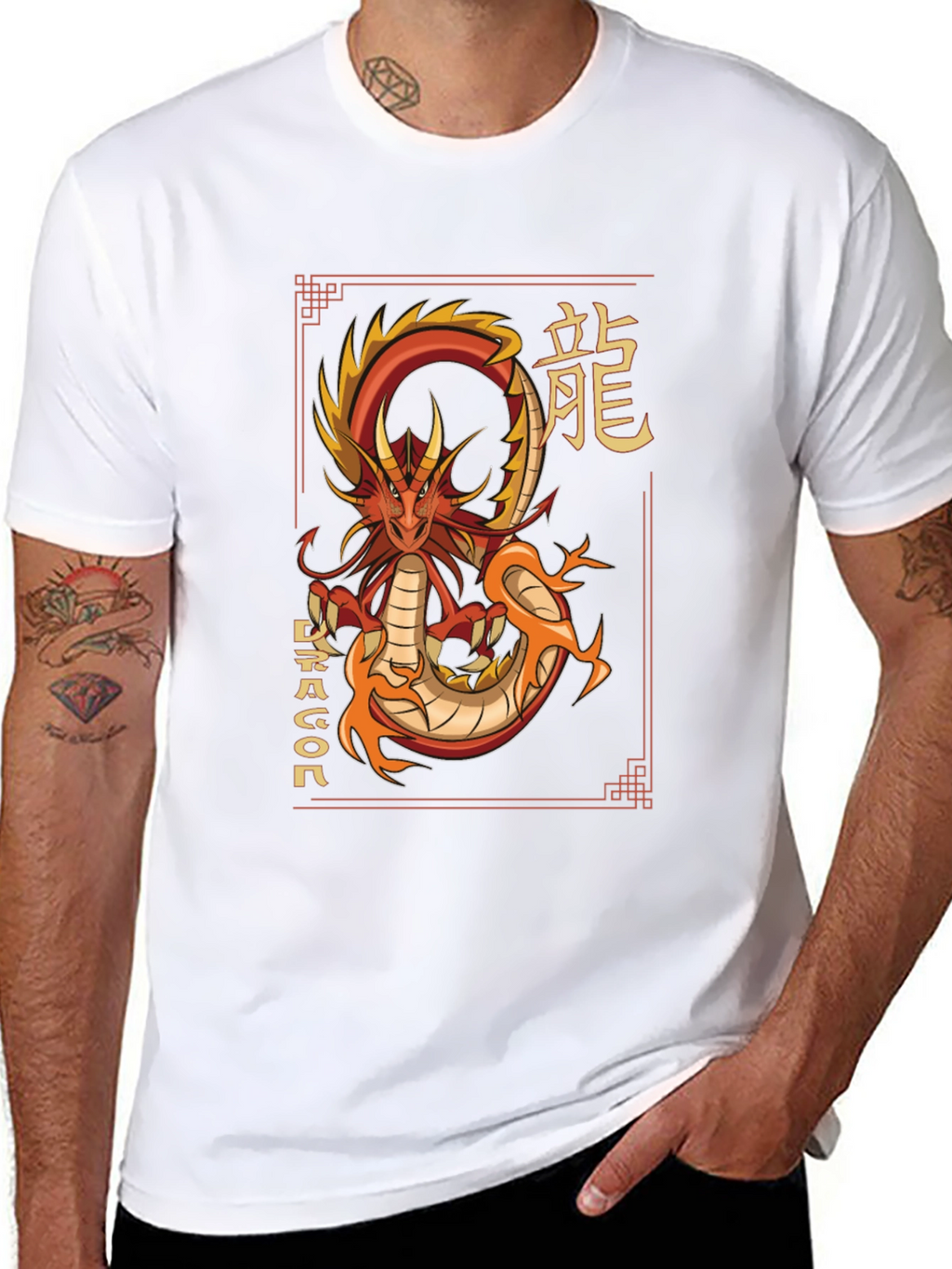 Dragon Graphic T-Shirt - Asian Style