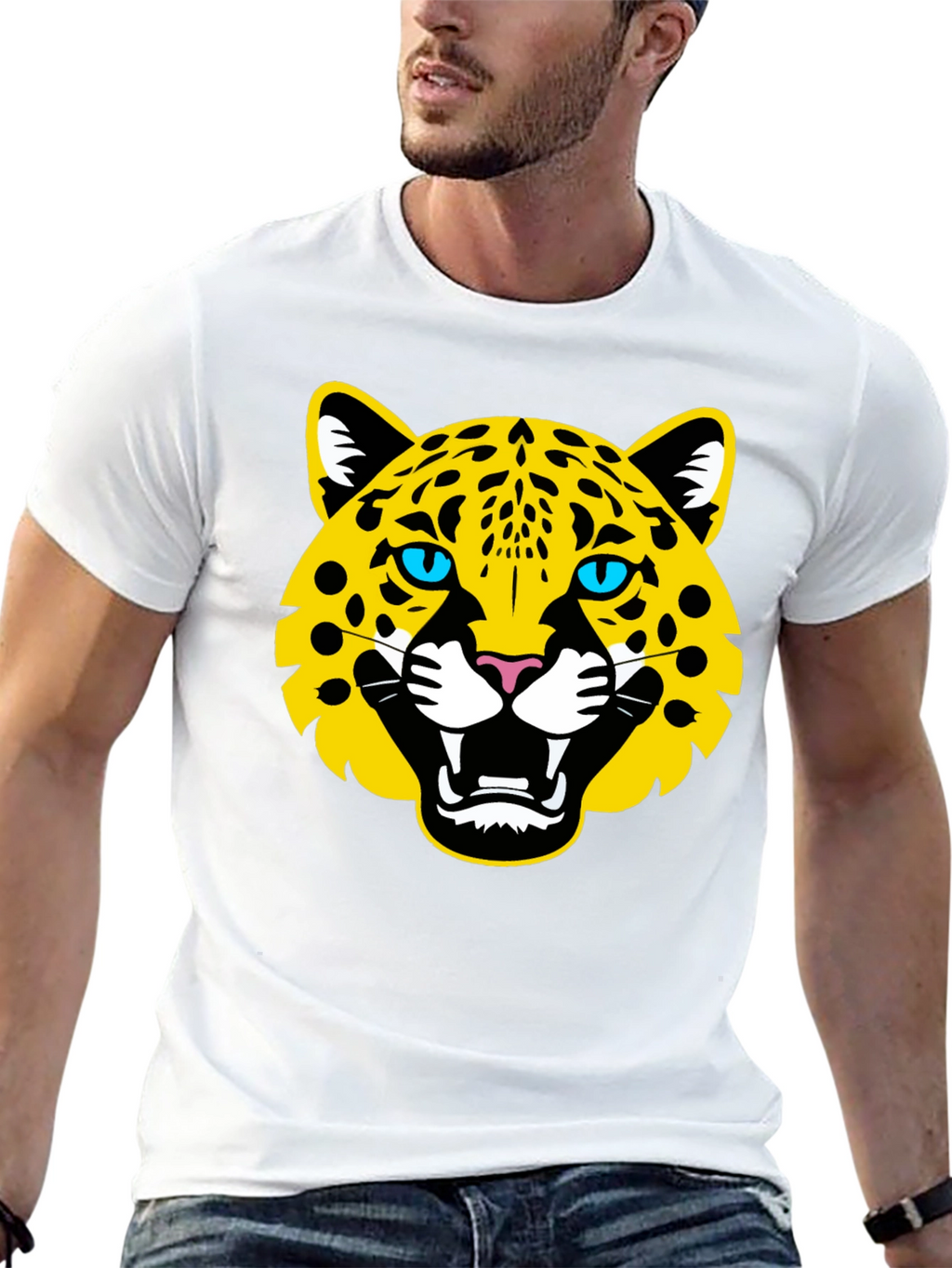 Bold Jaguar Graphic Black T-Shirt