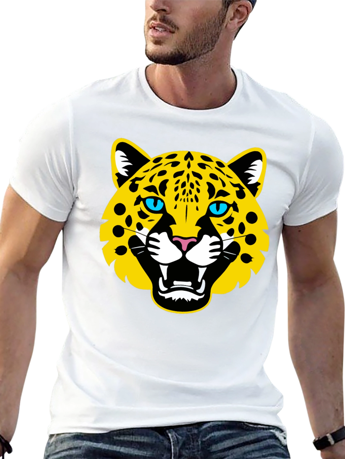 Bold Jaguar Graphic Black T-Shirt