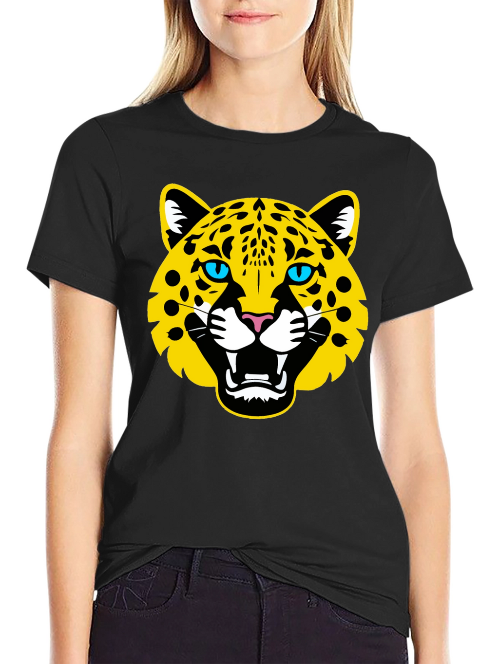 Bold Jaguar Graphic Black T-Shirt
