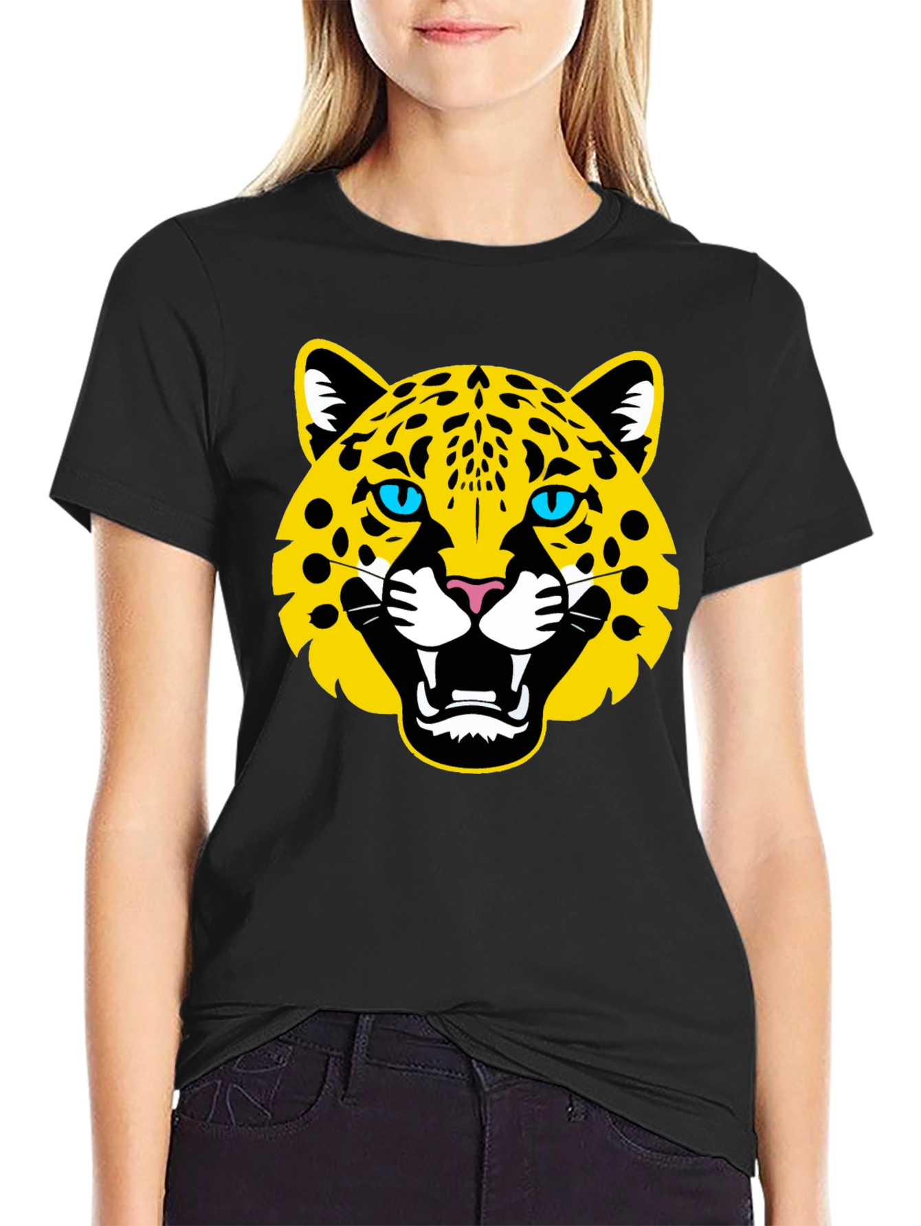 Bold Jaguar Graphic Black T-Shirt