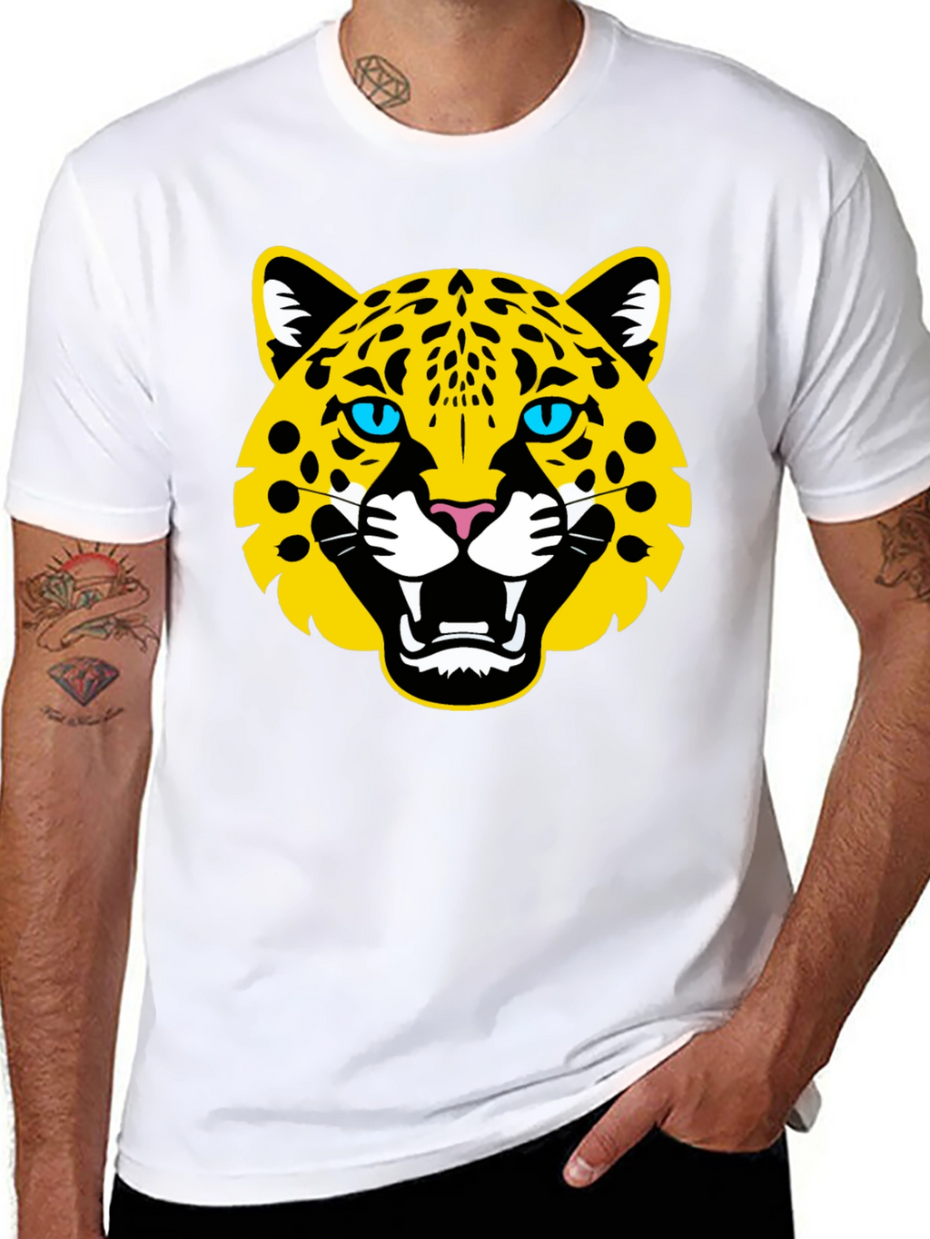 Bold Jaguar Graphic Black T-Shirt