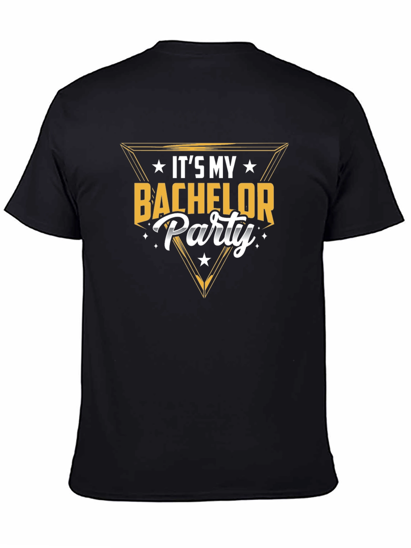 Bachelor Party Graphic Tee - Black Cotton Shirt