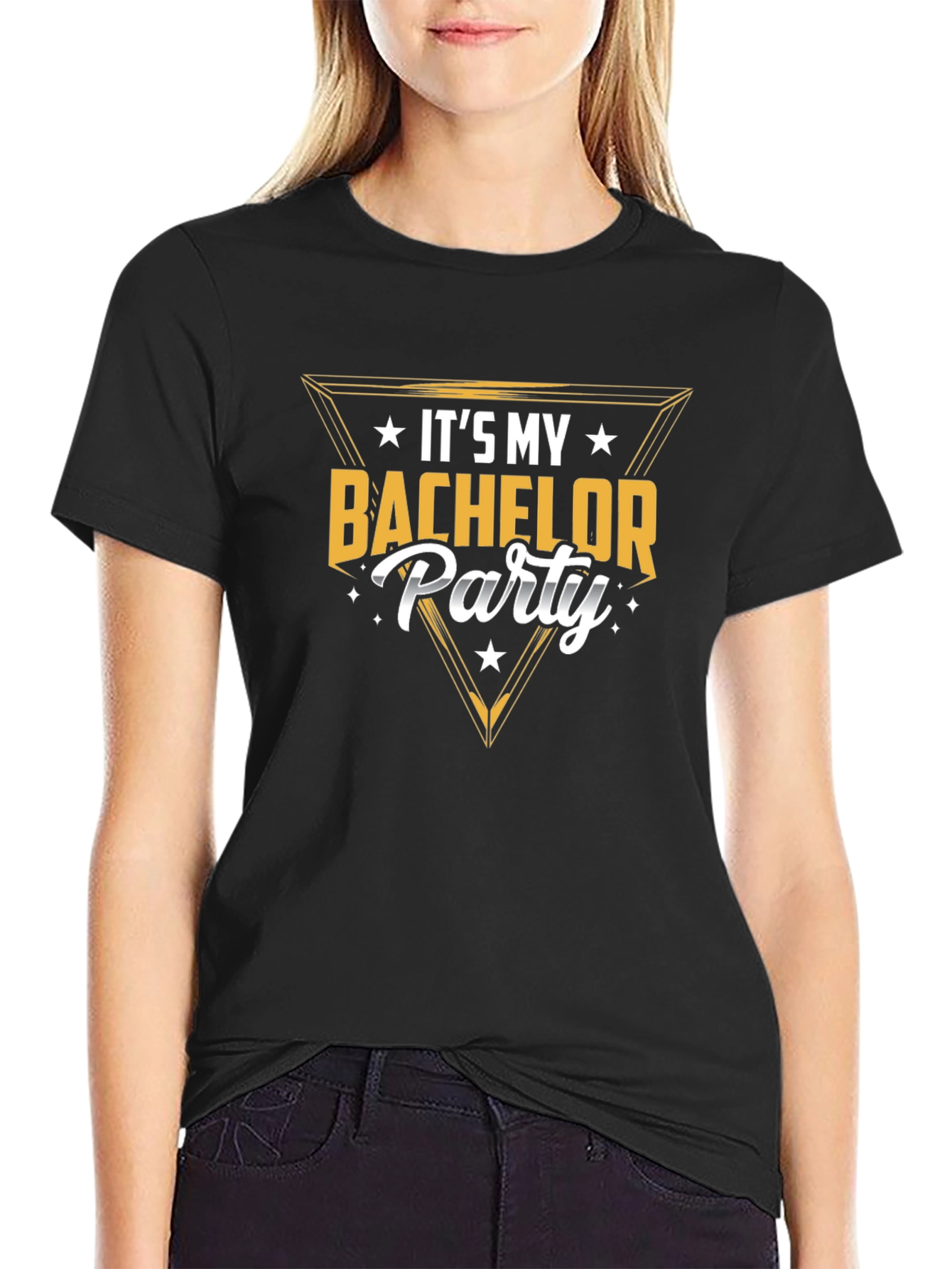 Bachelor Party Graphic Tee - Black Cotton Shirt