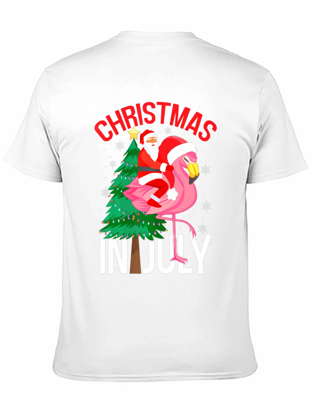 Christmas in July Flamingo Graphic Tee