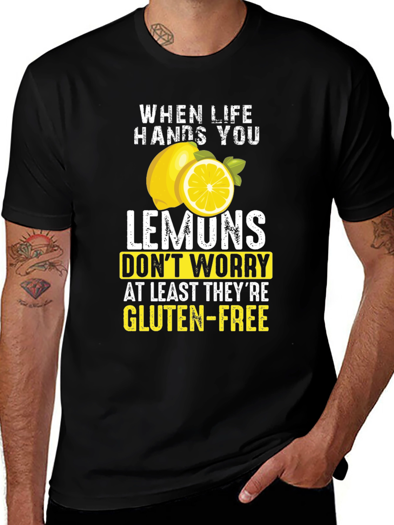 Funny Lemon Gluten-Free T-Shirt - Sarcastic Graphic Tee