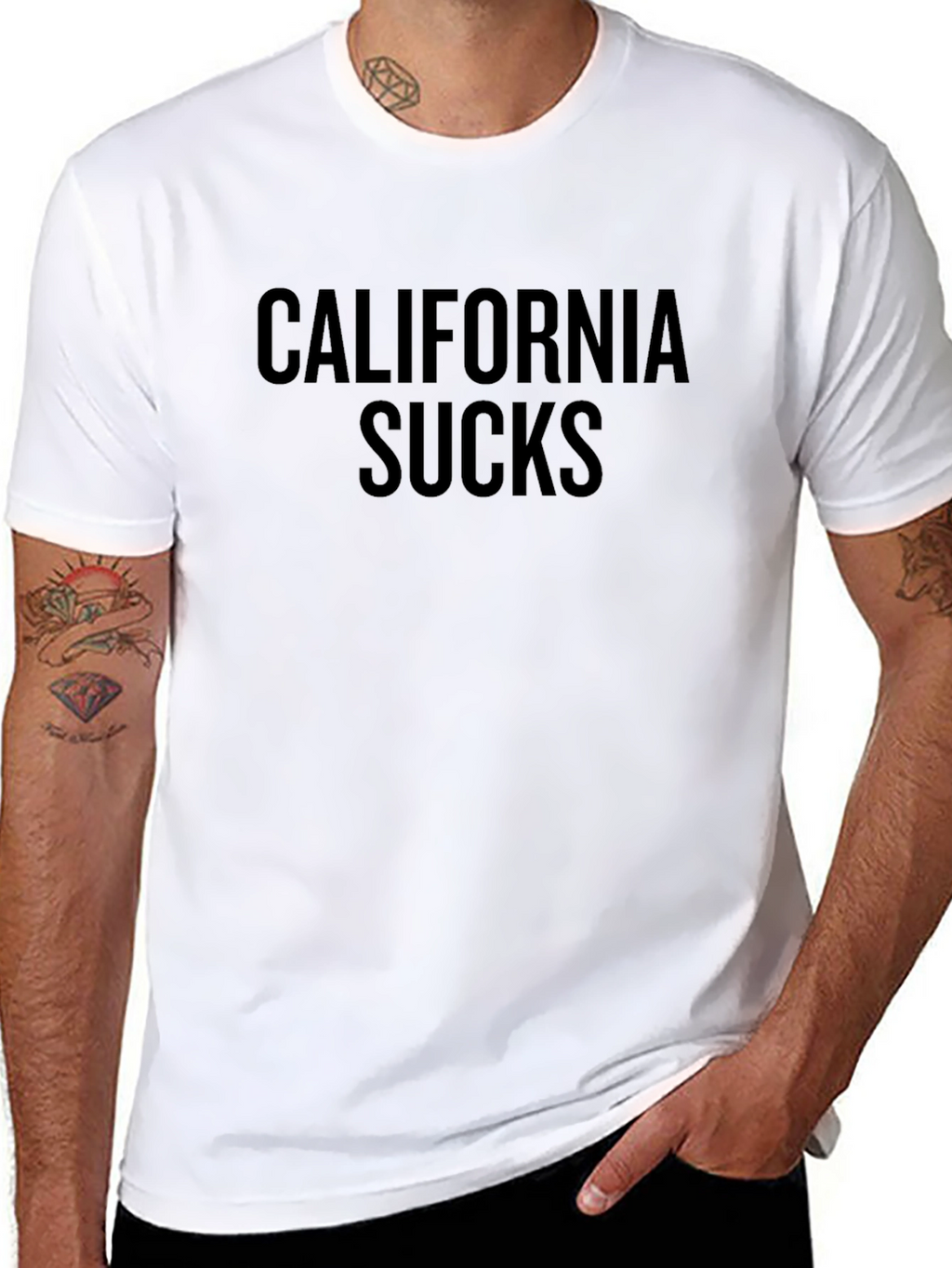 California Sucks Graphic T-Shirt - Black