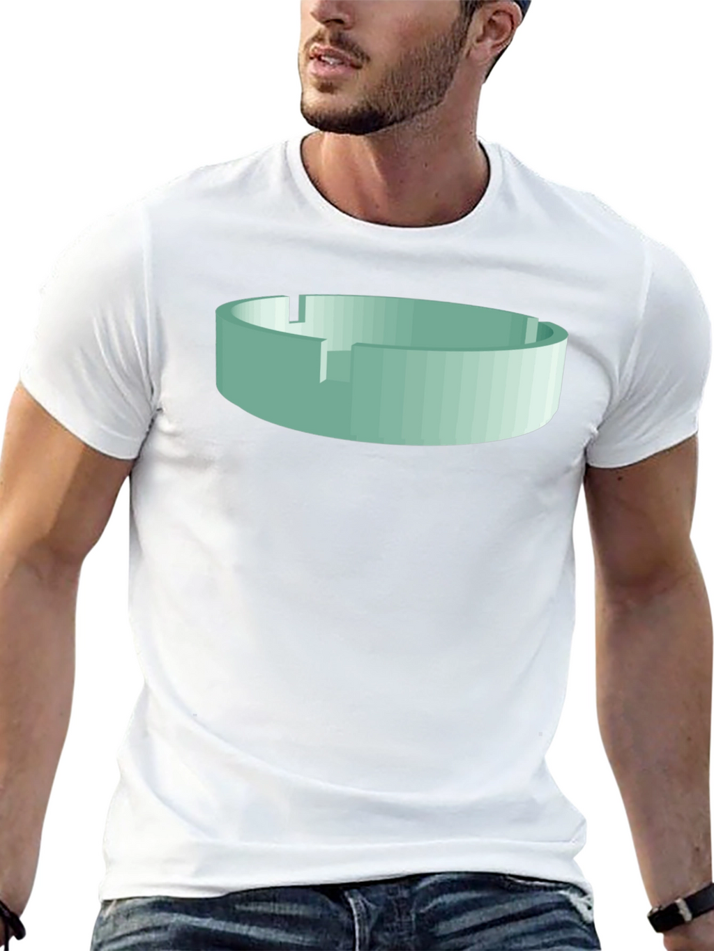 Abstract Ashtray Graphic T-Shirt - Unique Design