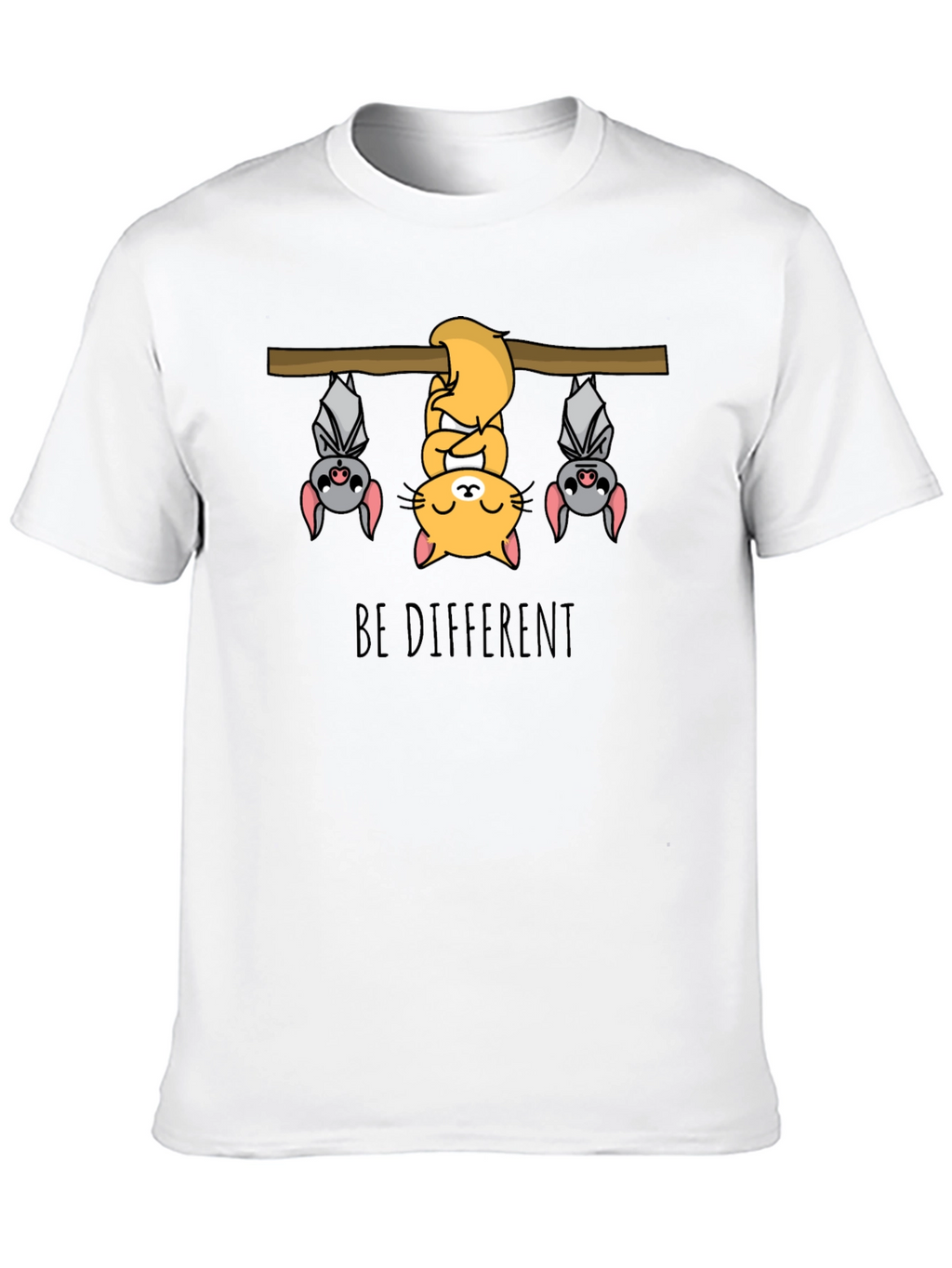 Be Different T-Shirt - Cat & Bats Graphic Tee
