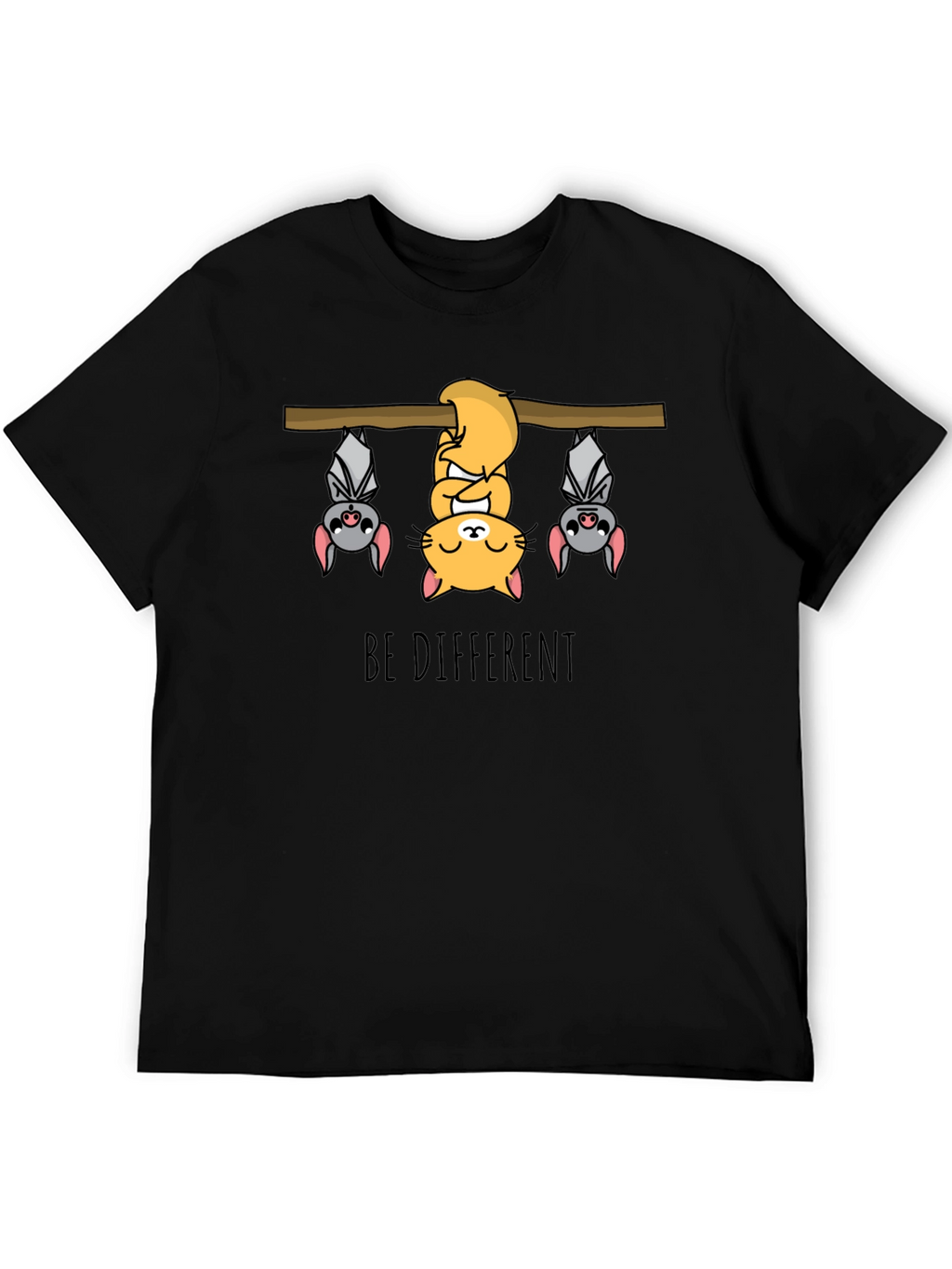 Be Different T-Shirt - Cat & Bats Graphic Tee