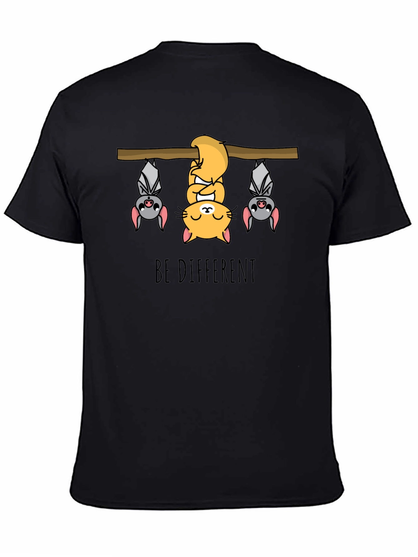 Be Different T-Shirt - Cat & Bats Graphic Tee