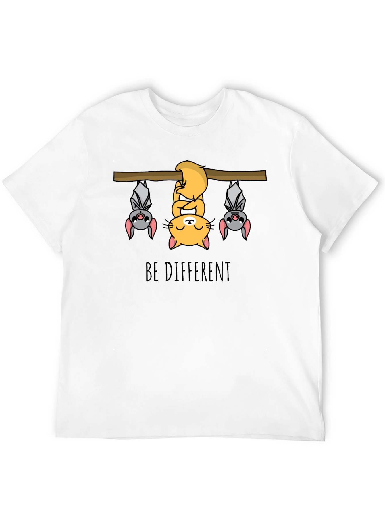 Be Different T-Shirt - Cat & Bats Graphic Tee