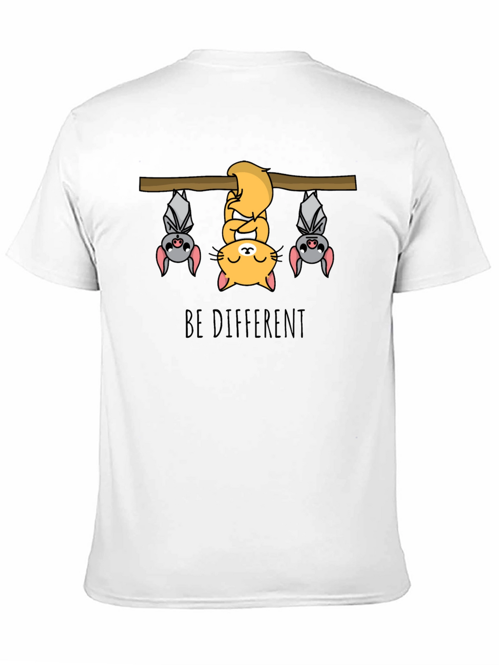 Be Different T-Shirt - Cat & Bats Graphic Tee