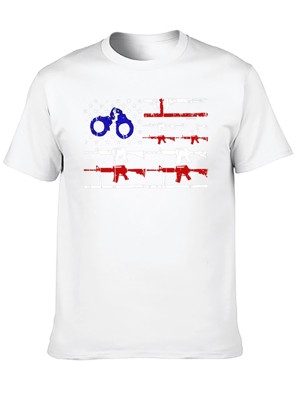 American Flag Gun & Handcuff Graphic Tee