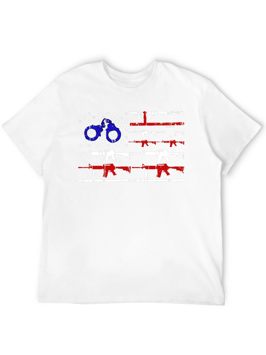 American Flag Gun & Handcuff Graphic Tee