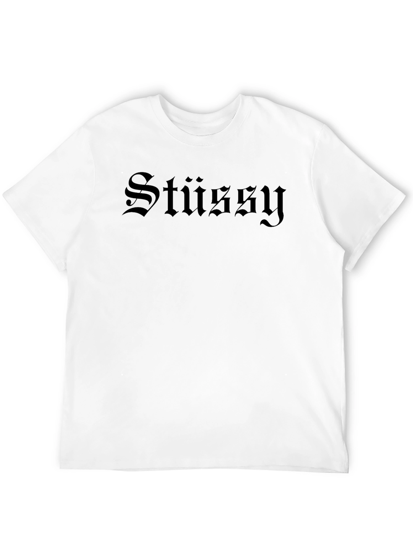 Stussy Gothic Script Black T-Shirt