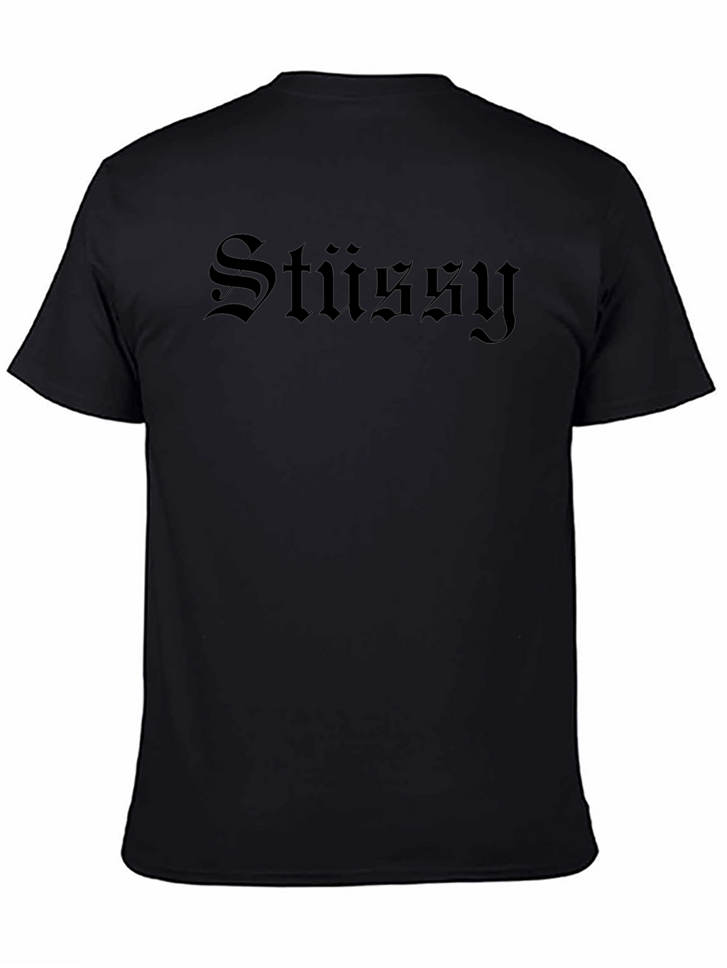 Stussy Gothic Script Black T-Shirt