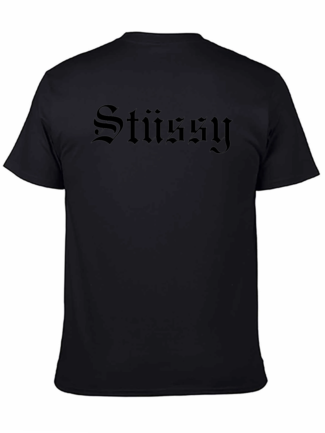 Stussy Gothic Script Black T-Shirt
