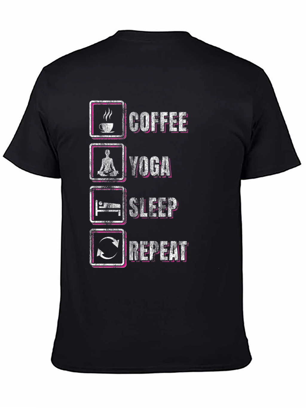 Coffee Yoga Sleep Repeat Graphic Tee