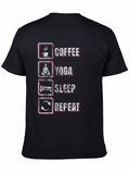 Coffee Yoga Sleep Repeat Graphic Tee
