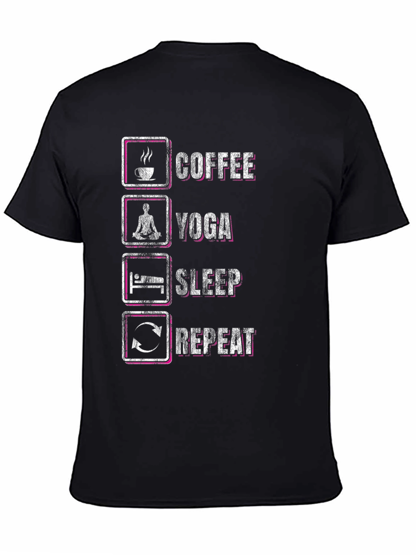 Coffee Yoga Sleep Repeat Graphic Tee