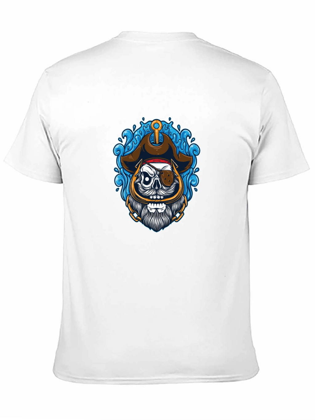 Pirate Skull Graphic Tee - Black Cotton T-Shirt