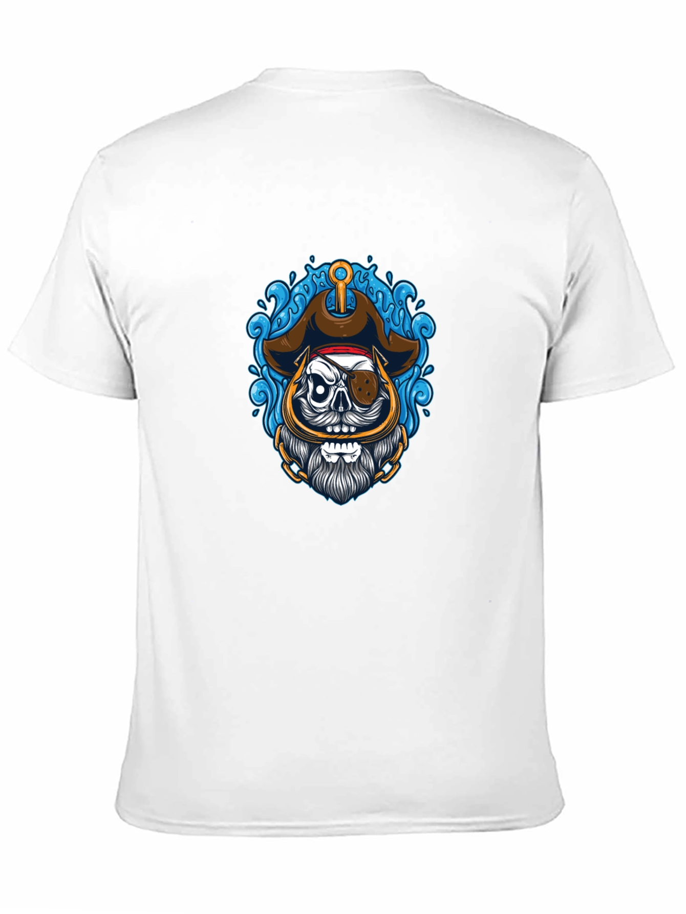 Pirate Skull Graphic Tee - Black Cotton T-Shirt