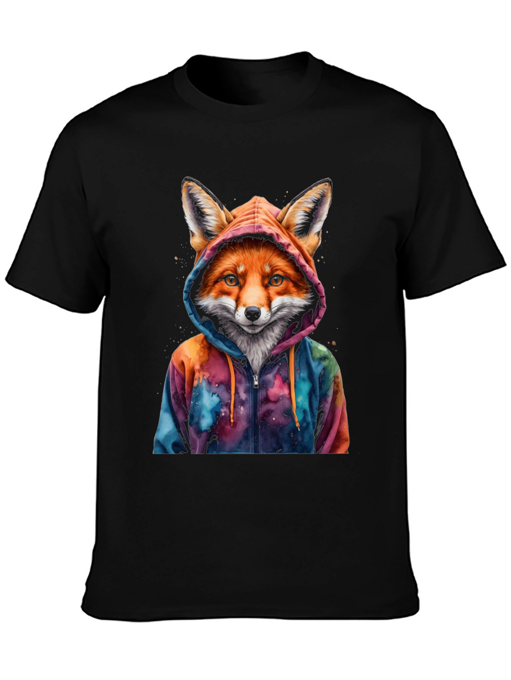 Fox in Hoodie Graphic Tee