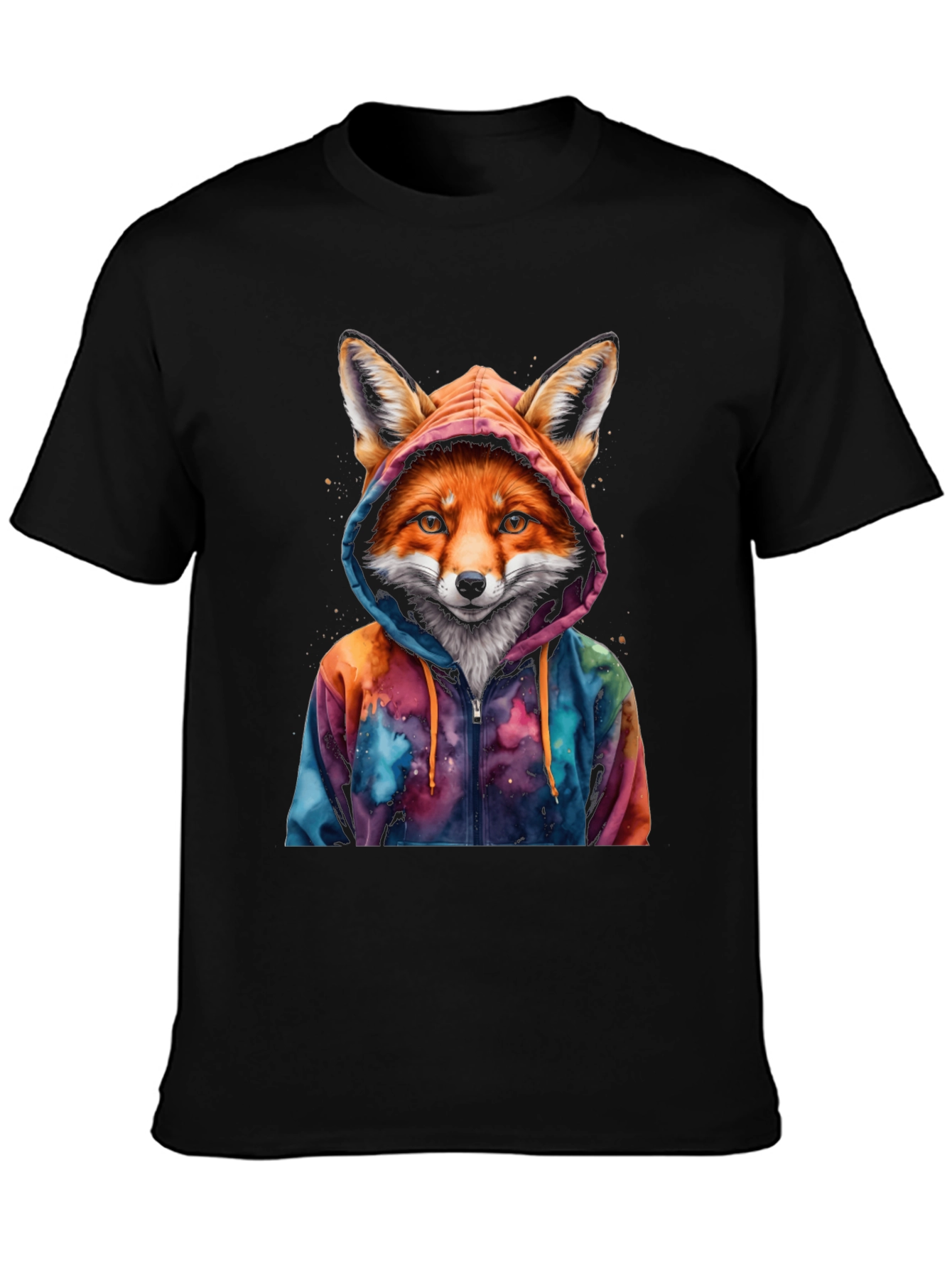 Fox in Hoodie Graphic Tee