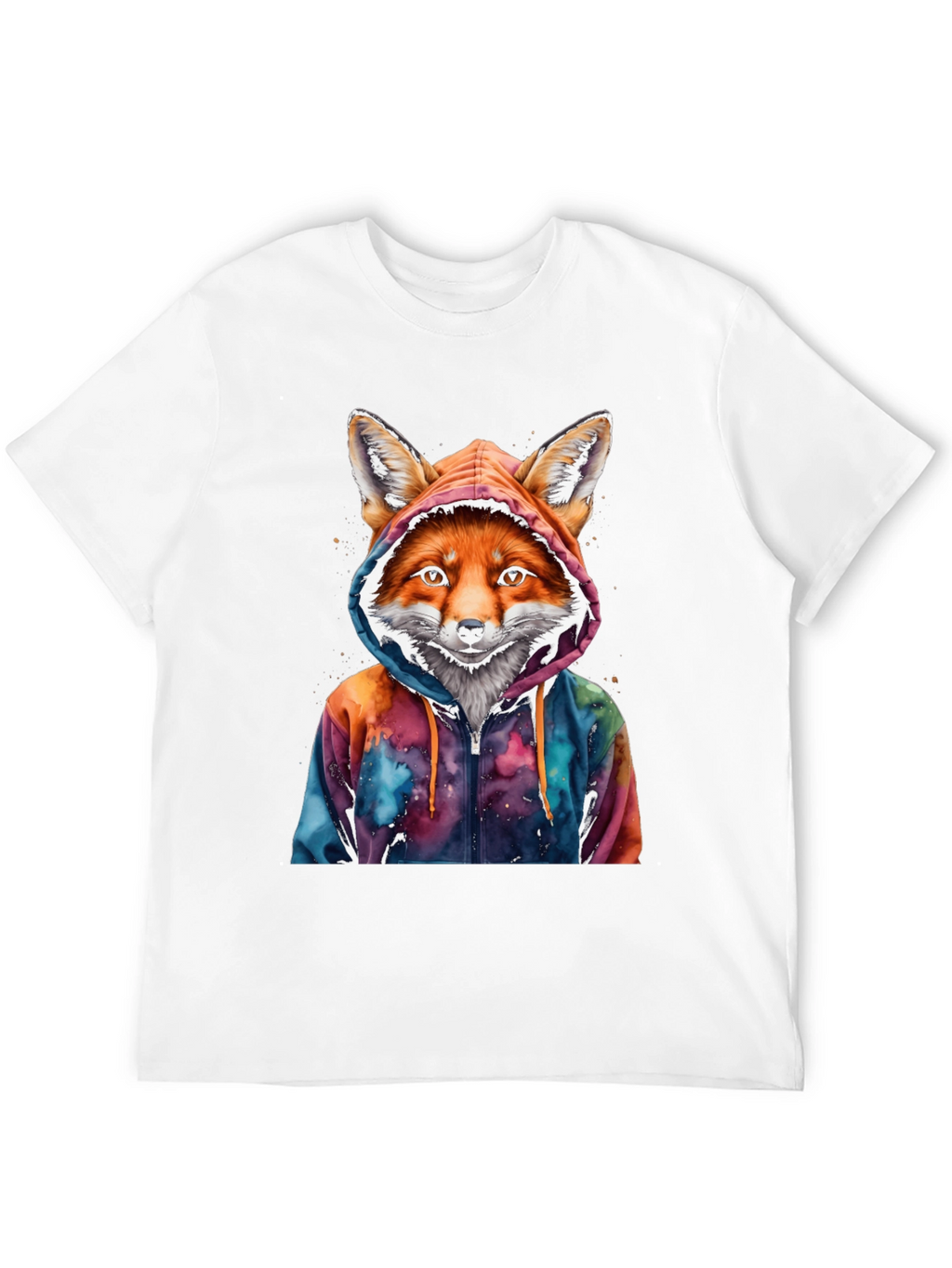 Fox in Hoodie Graphic Tee