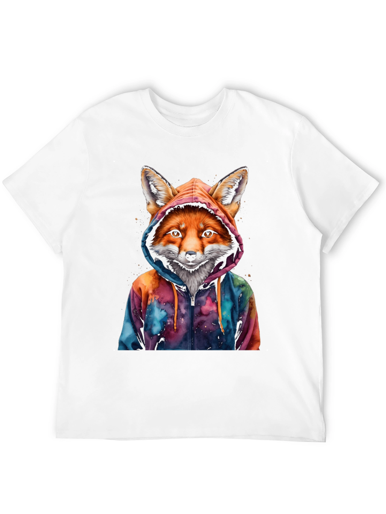 Fox in Hoodie Graphic Tee