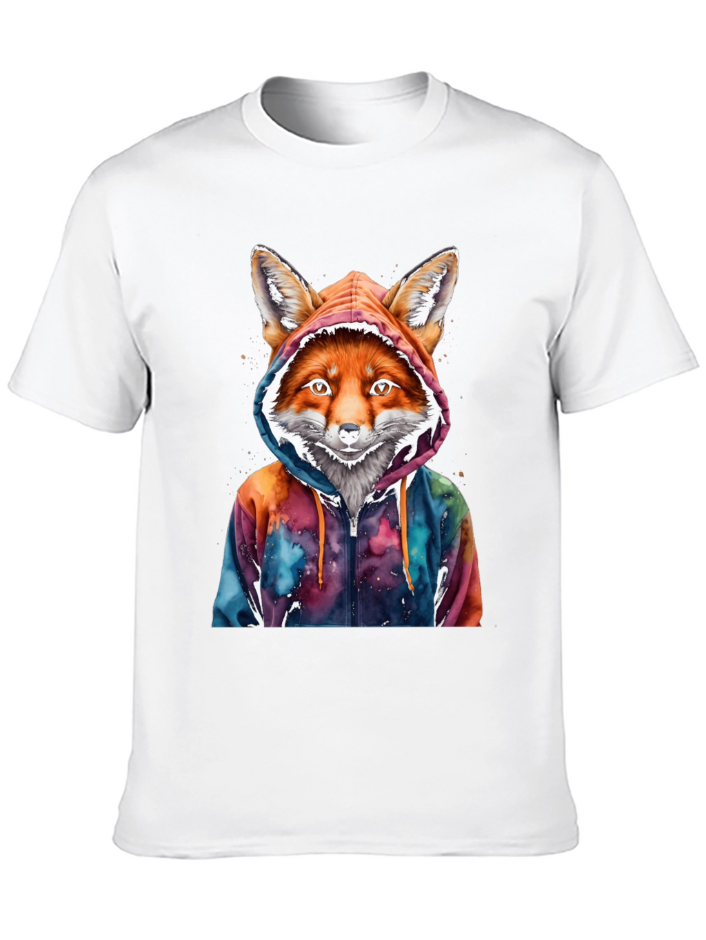 Fox in Hoodie Graphic Tee