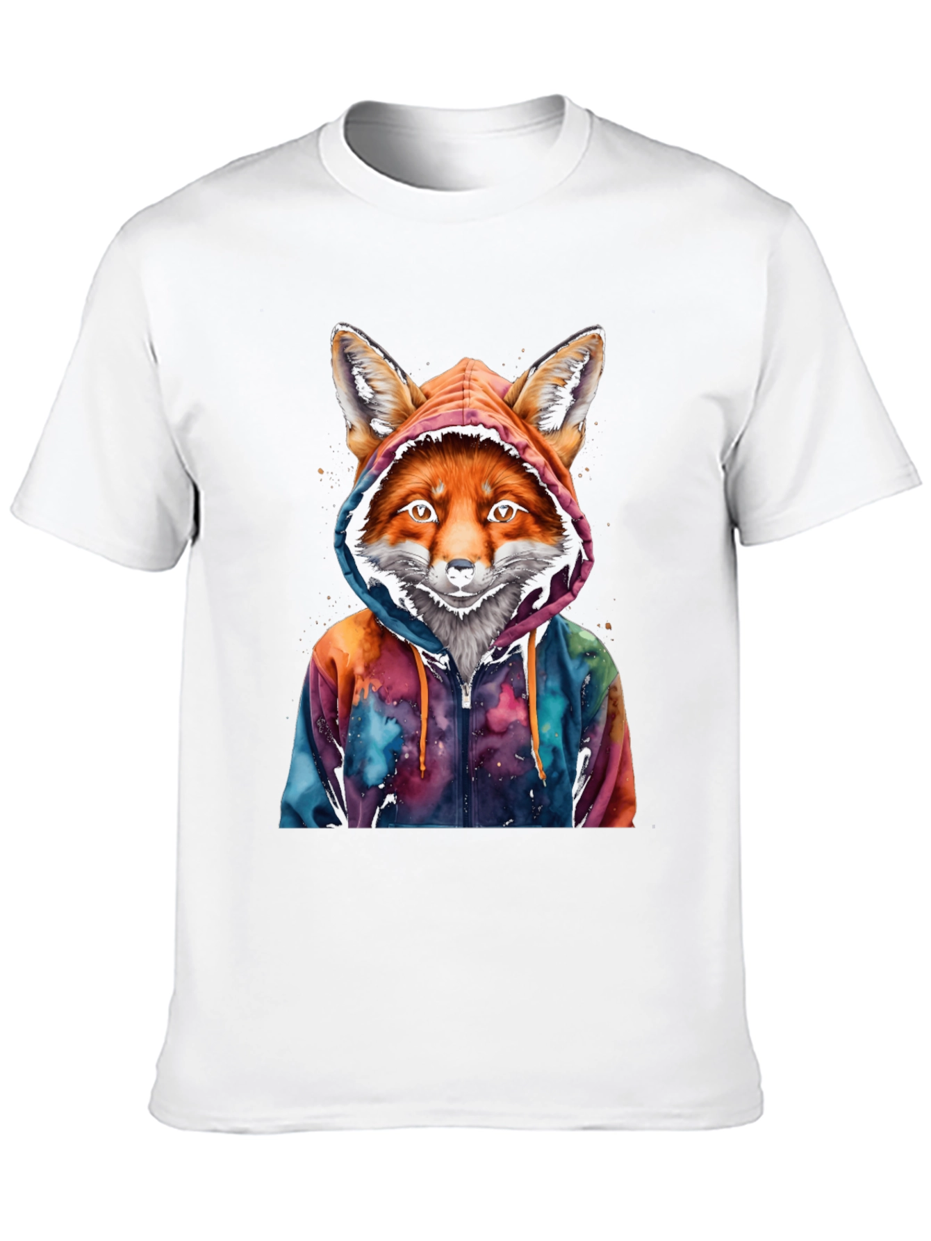 Fox in Hoodie Graphic Tee