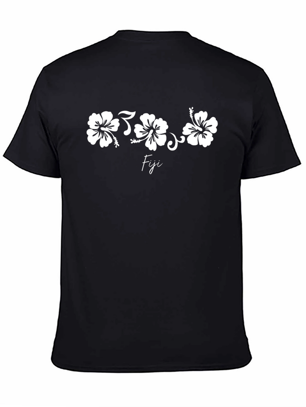 Fiji Floral Graphic Print Black T-Shirt