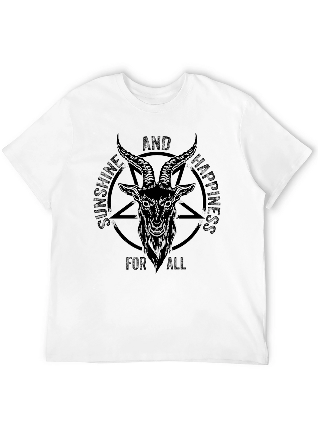 Sunshine & Happiness Baphomet Graphic Tee - Black