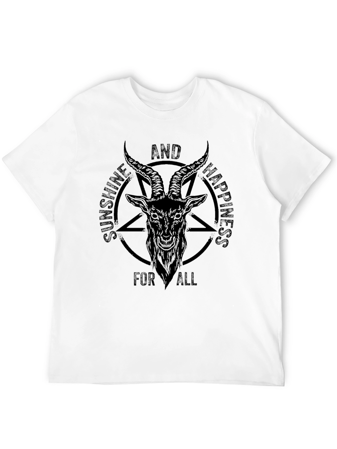Sunshine & Happiness Baphomet Graphic Tee - Black