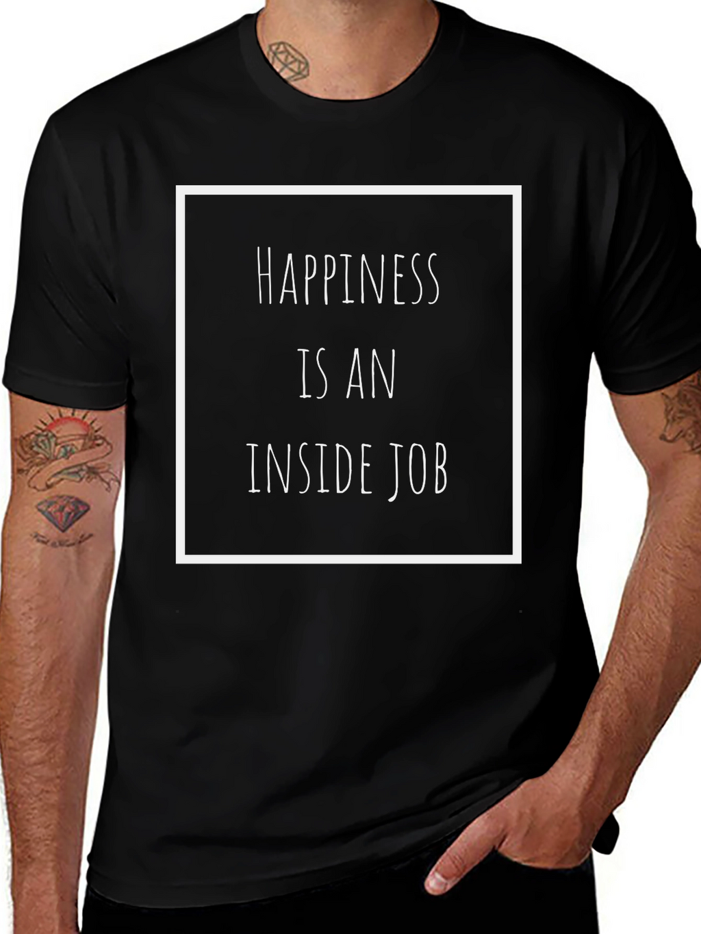 Happiness Inside Job Graphic Tee
