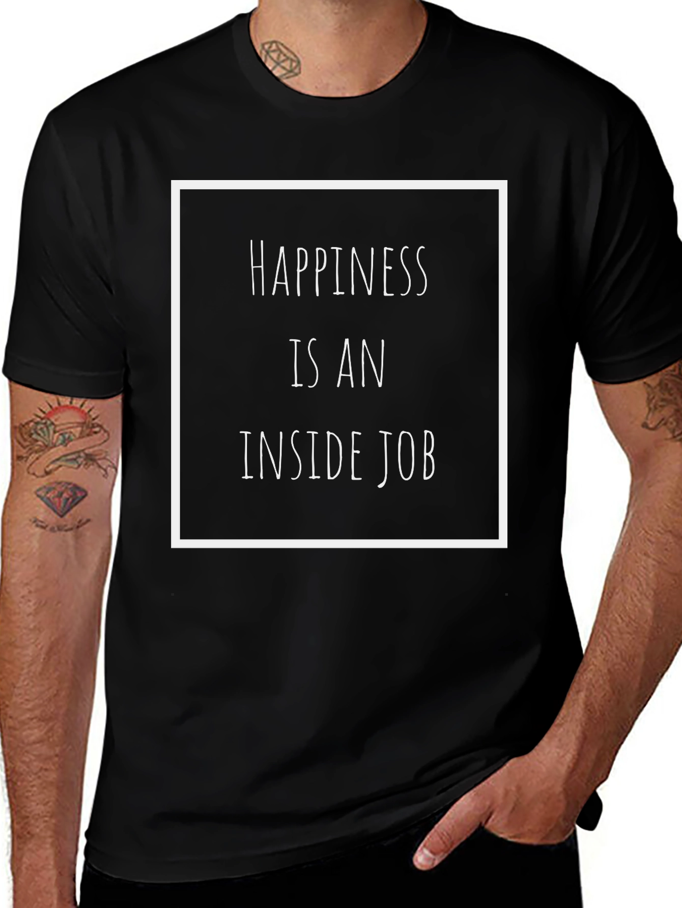 Happiness Inside Job Graphic Tee