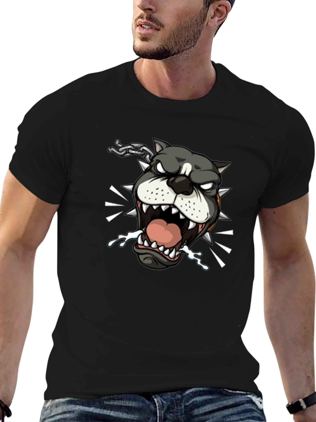 Angry Bulldog Graphic Tee - Cool Design